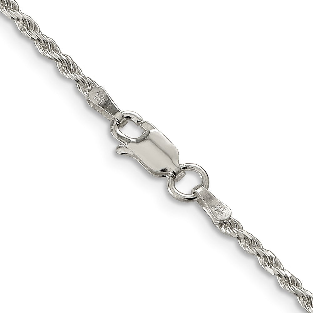 Buy Exclusive 1.85mm Diamond-Cut Rope Chain | Rhodium-Plated Sterling Silver