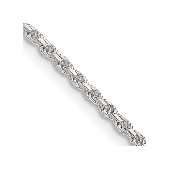Buy Stylish 1.85mm Diamond-Cut Rope Chain in Sterling Silver - Affordable Luxury!