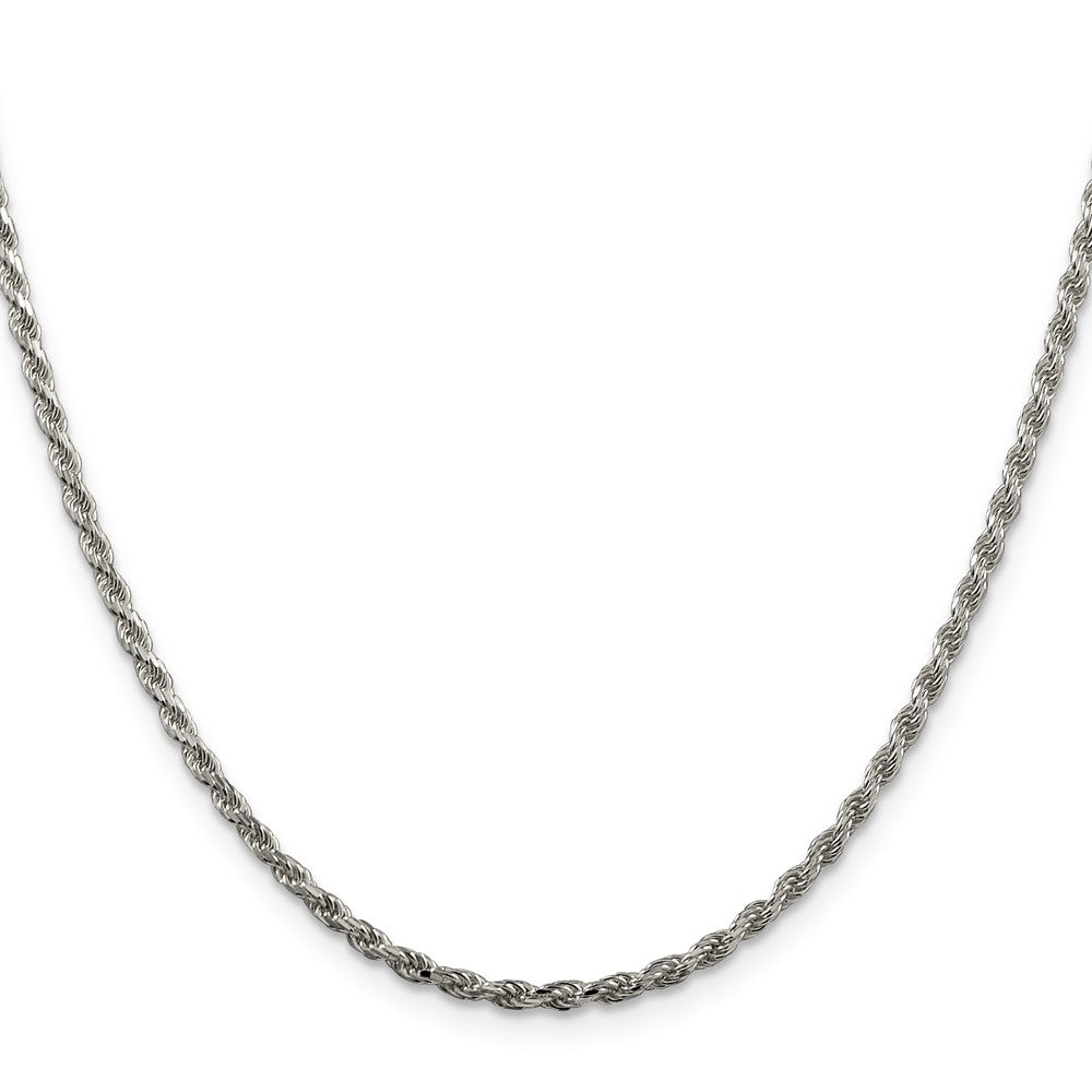 Buy Stylish 2.25mm Diamond-Cut Rope Chain in Sterling Silver - Affordable Luxury
