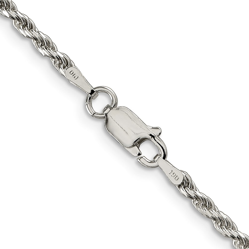Buy Stylish 2.25mm Diamond-Cut Rope Chain in Sterling Silver - Luxury Look