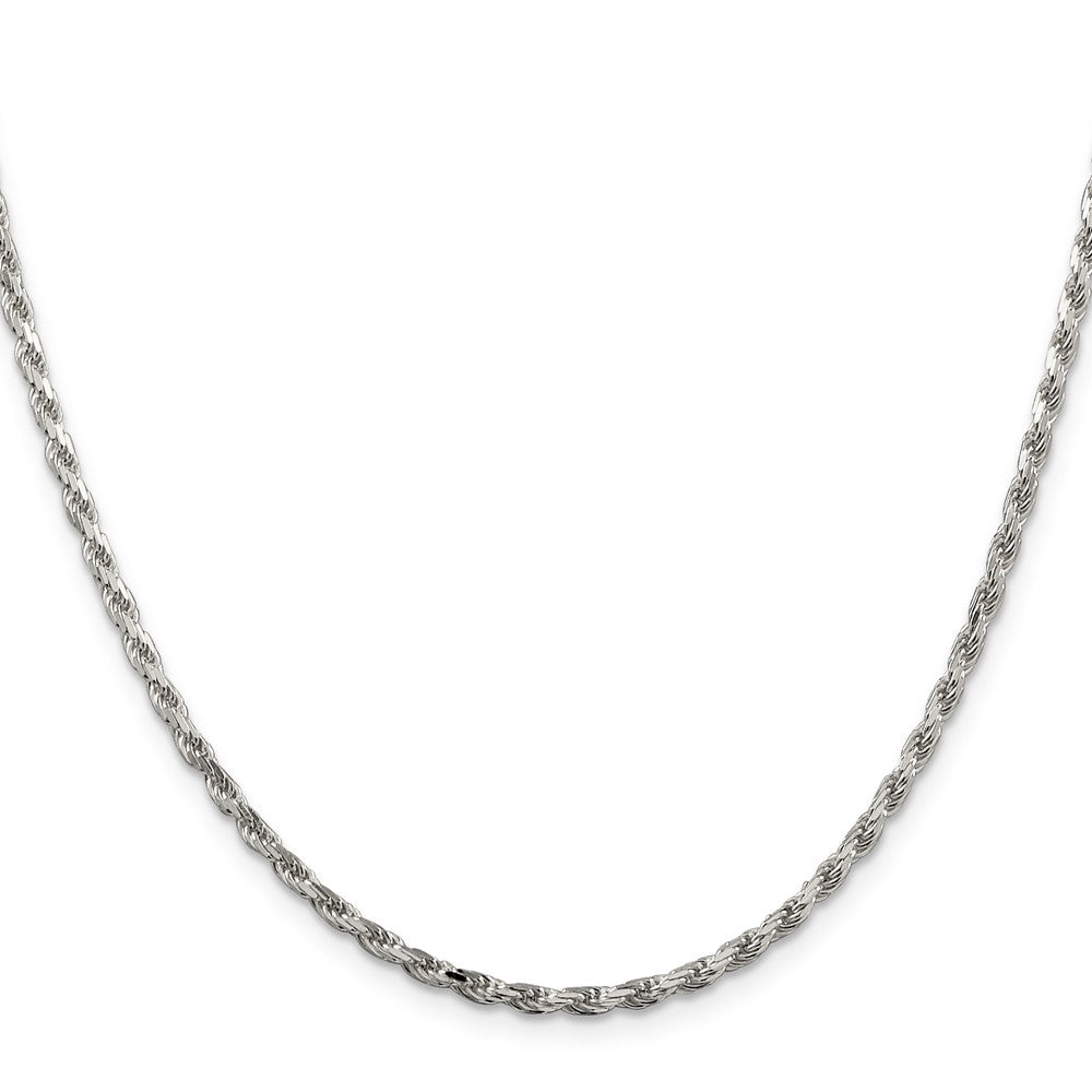 Exclusive 2.5mm Diamond-Cut Rope Chain in Sterling Silver - Affordable Luxury