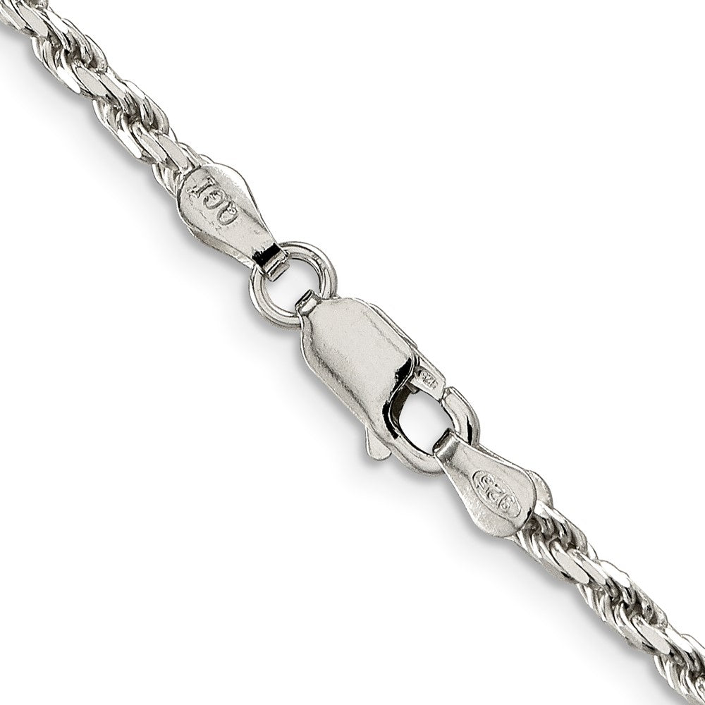 Exclusive 2.5mm Diamond-Cut Rope Chain in Sterling Silver - Affordable Luxury
