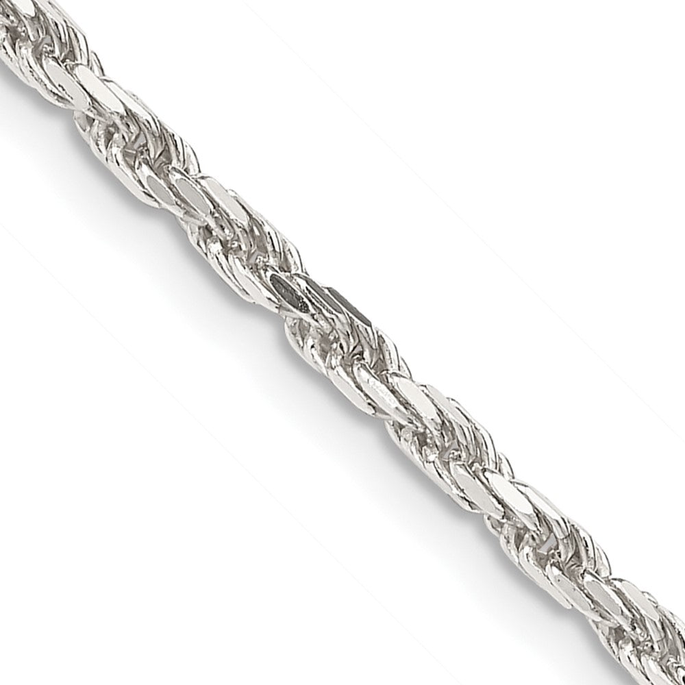 Exclusive 2.5mm Diamond-Cut Rope Chain in Sterling Silver - Affordable Luxury