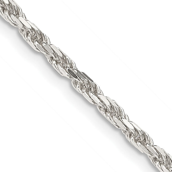 2.5mm Diamond-Cut Rope Chain in Sterling Silver - Style GR1-1033730