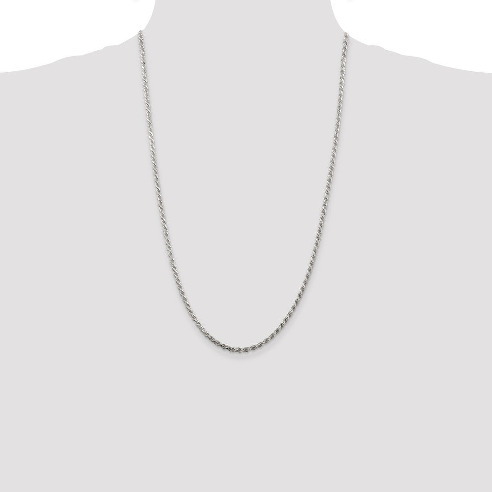 Buy 2.75mm Diamond-Cut Rope Chain in Stylish Sterling Silver - Affordable Luxury