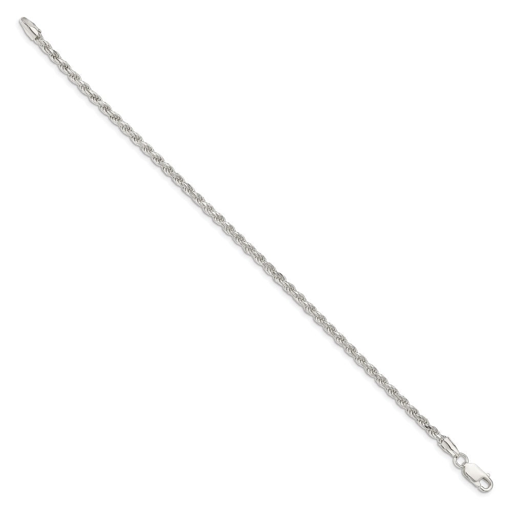 High-Quality 2.75mm Diamond-Cut Rope Chain in Sterling Silver - Stylish Value!