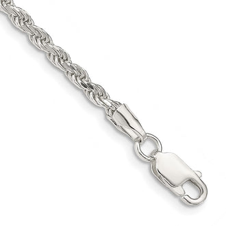Buy Stylish 2.75mm Diamond-Cut Rope Chain in Sterling Silver - Affordable Elegance