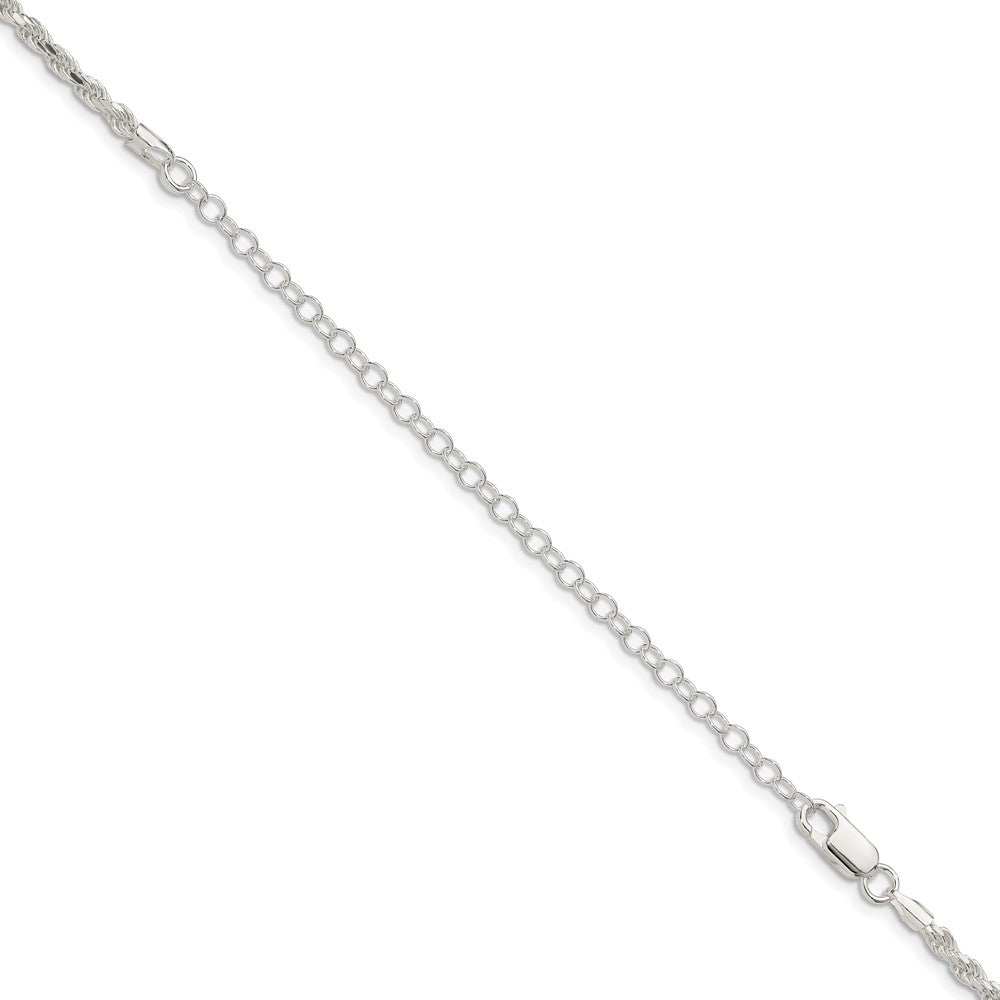 Exclusive 2.75mm Sterling Silver Diamond-Cut Rope Chain with 4-Inch Extension