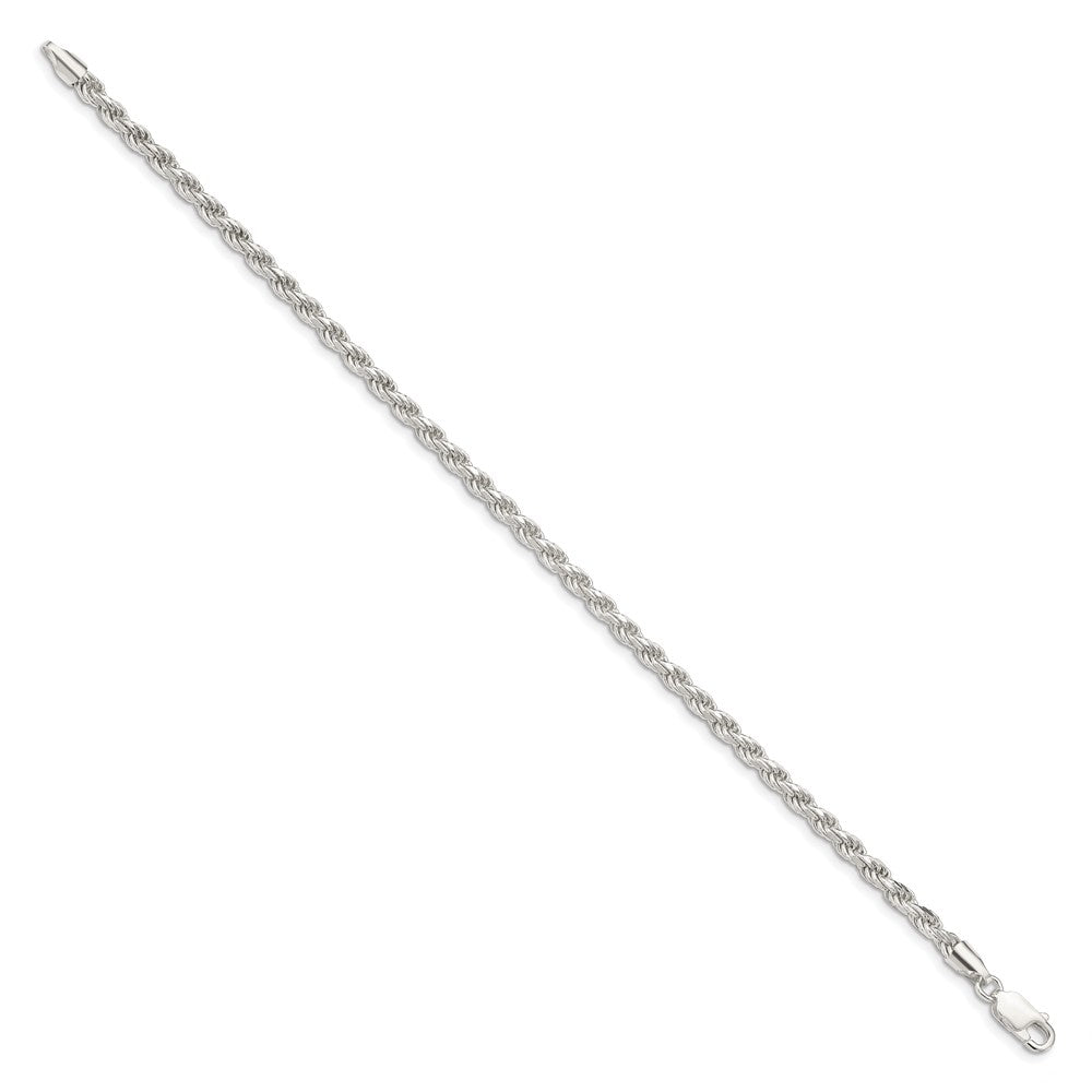 Buy Stylish 3.2mm Diamond-Cut Rope Chain in Sterling Silver - Luxury Value