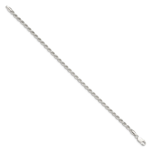 Buy Stylish 3.2mm Diamond-Cut Rope Chain in Sterling Silver - Luxury Value