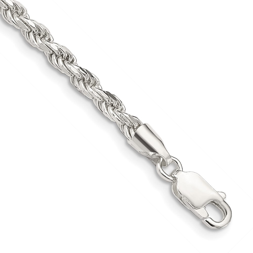 Buy Stylish 3.2mm Diamond-Cut Rope Chain in 925 Sterling Silver - Affordable Elegance