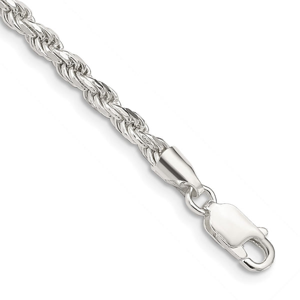 3.2mm Diamond-Cut Rope Chain in Sterling Silver - Style GR1-1030129