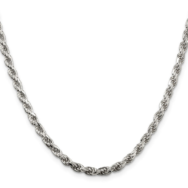 3.75mm Diamond-Cut Rope Chain in Sterling Silver - Style GR1-1033949