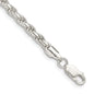 High-Quality 3.75mm Diamond-Cut Rope Chain in Sterling Silver - Affordable Price-2