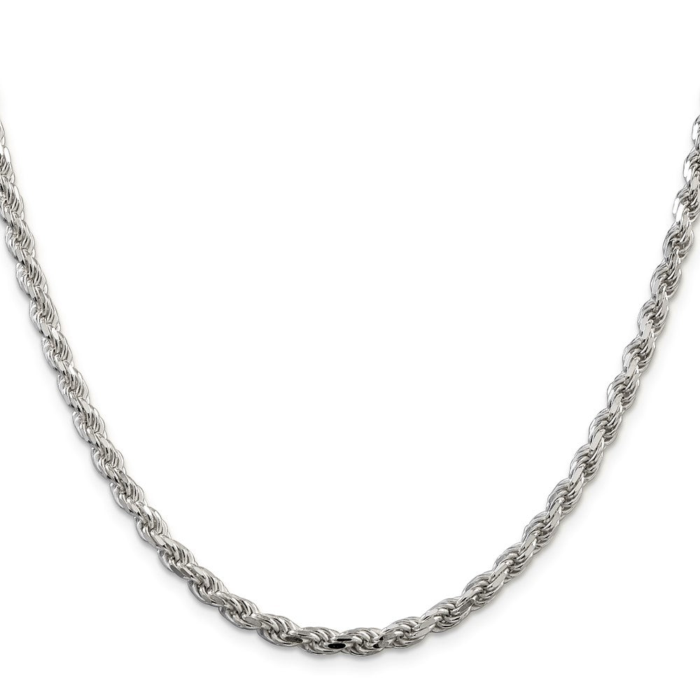 Exclusive 4.25mm Diamond-Cut Rope Chain in Sterling Silver - Stylish Value