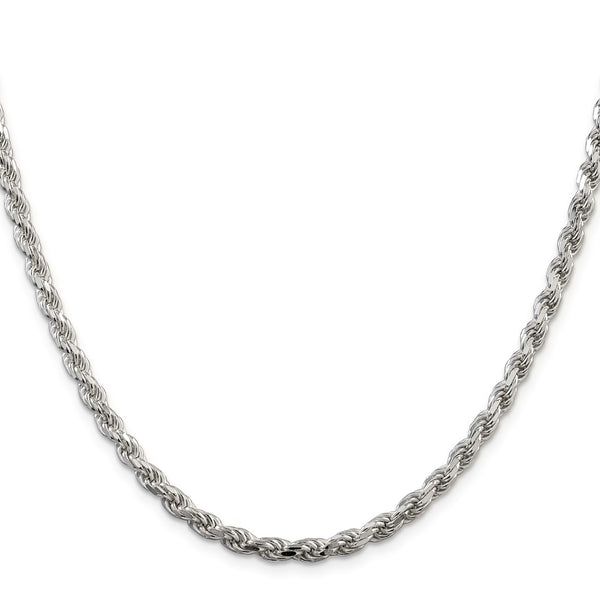 4.25mm Diamond-Cut Rope Chain in Sterling Silver - Style GR1-1033973