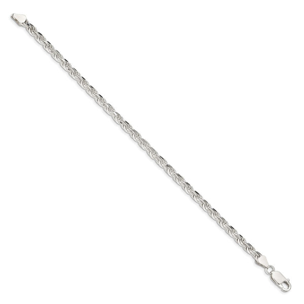 Diamond-Cut Rope Chain - 4.25mm Sterling Silver - Style GR1-1030507