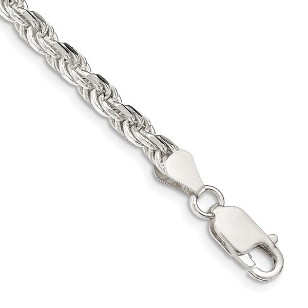 Diamond-Cut Rope Chain - 4.25mm Sterling Silver - Style GR1-1029817