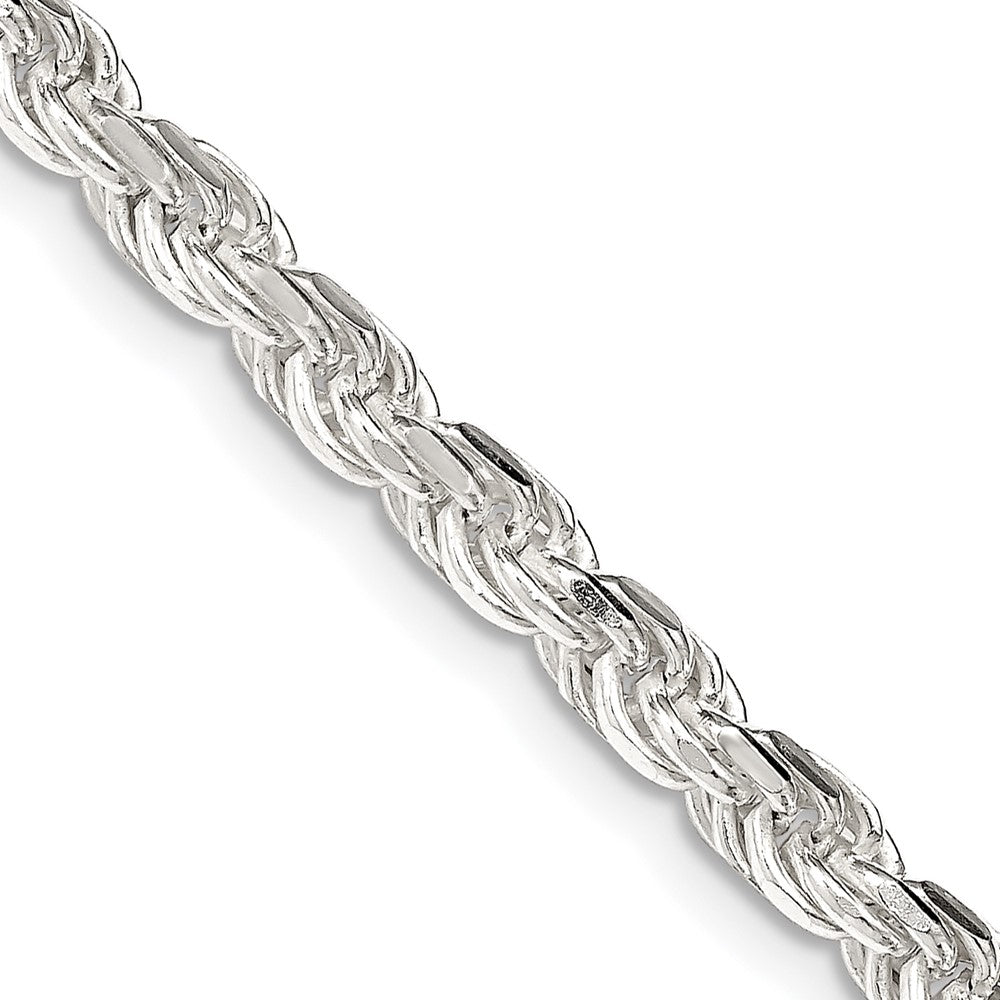 Exclusive 4.25mm Diamond-Cut Rope Chain in Sterling Silver - Stylish Value