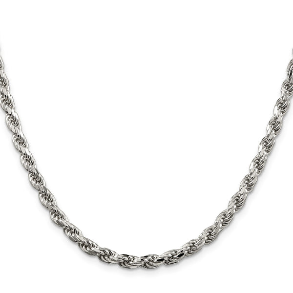 4.6mm Diamond-Cut Rope Chain in Sterling Silver - Style GR1-1033905
