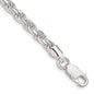 High-Quality 4.6mm Diamond-Cut Rope Chain in Sterling Silver - Stylish Value!-4