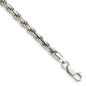 High-Quality Rhodium-Plated Sterling Silver 4.6mm Rope Chain - Stylish Value!-3