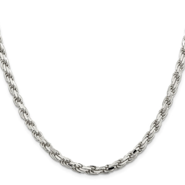 Diamond-Cut Rope Chain in Sterling Silver - 5.75mm Width - Style GR1-1033685