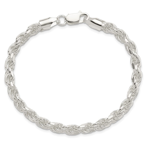5.75mm Diamond-Cut Rope Chain in Sterling Silver - Style GR1-1030238