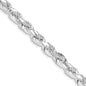 High-quality Rhodium-Plated Sterling Silver 6.5mm Diamond-Cut Rope Chain - Stylish Value-4