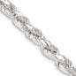 Buy Stylish 6.5mm Diamond-Cut Rope Chain in Sterling Silver - Affordable Luxury-6