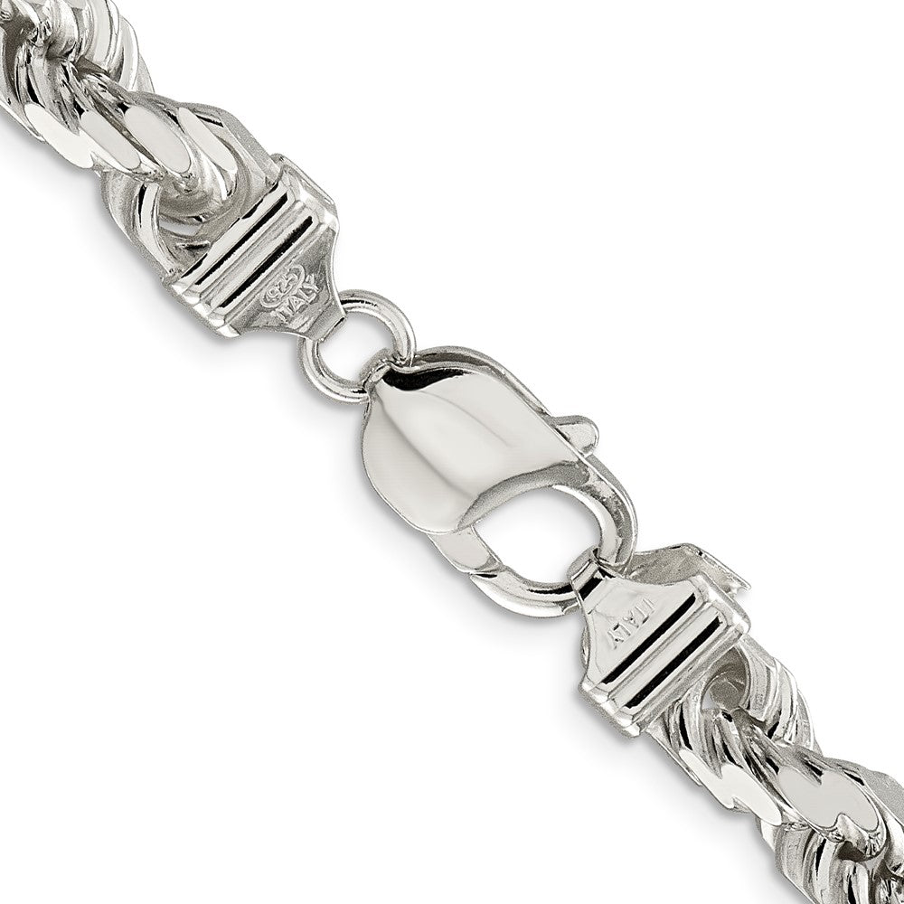 Buy Stylish 7.8mm Diamond-Cut Rope Chain in Sterling Silver - Luxury Value