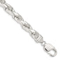 Buy Stylish 7.8mm Diamond-Cut Rope Chain in Sterling Silver - Affordable Luxury-2