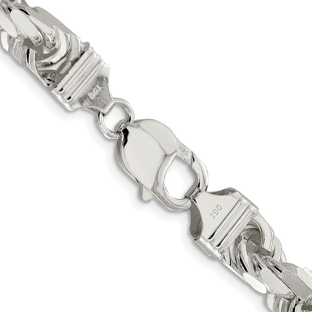 Buy Exclusive 9.0mm Rhodium-Plated Sterling Silver Diamond-Cut Rope Chain