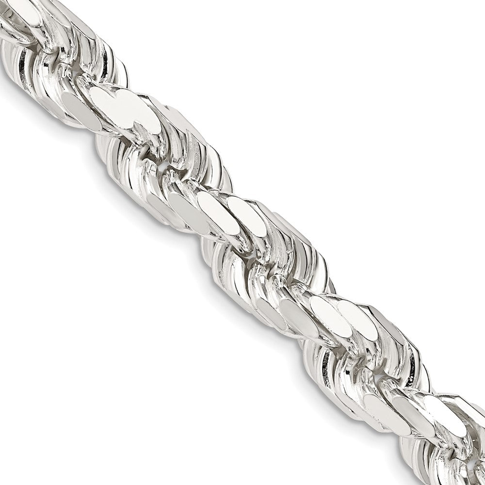 Exclusive 9.0mm Diamond-Cut Rope Chain in Sterling Silver - Stylish Value!