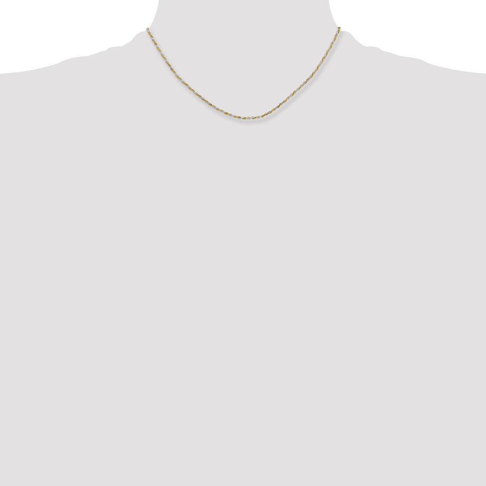Exclusive 1.85mm Diamond-Cut Rope Chain in Sterling Silver & Vermeil - Stylish Value