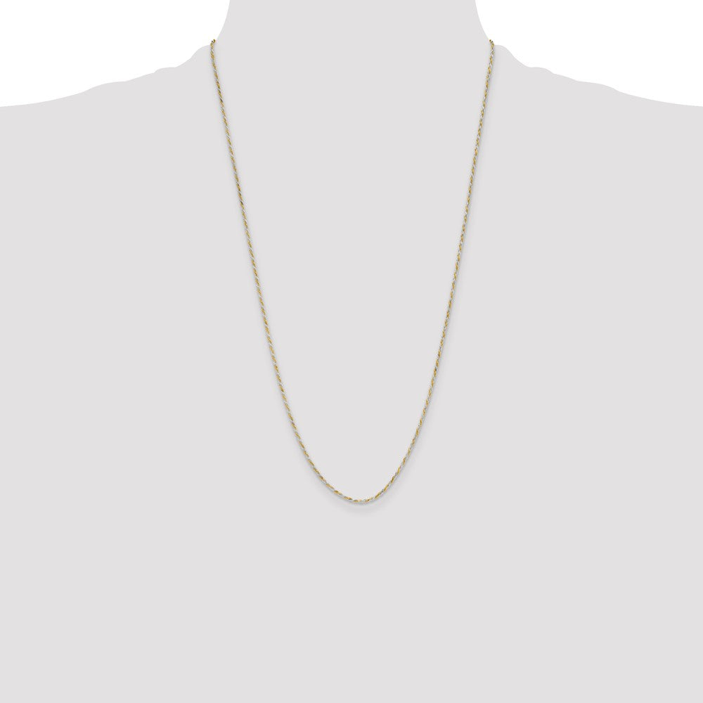 Buy Stylish 1.85mm Diamond-Cut Rope Chain in Sterling Silver & Vermeil