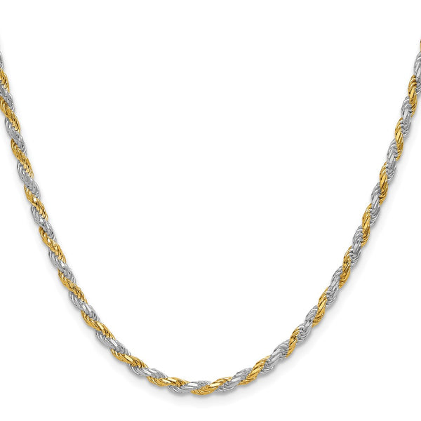 2.5mm Diamond-Cut Rope Chain in Sterling Silver & Vermeil - Style GR1-1033849