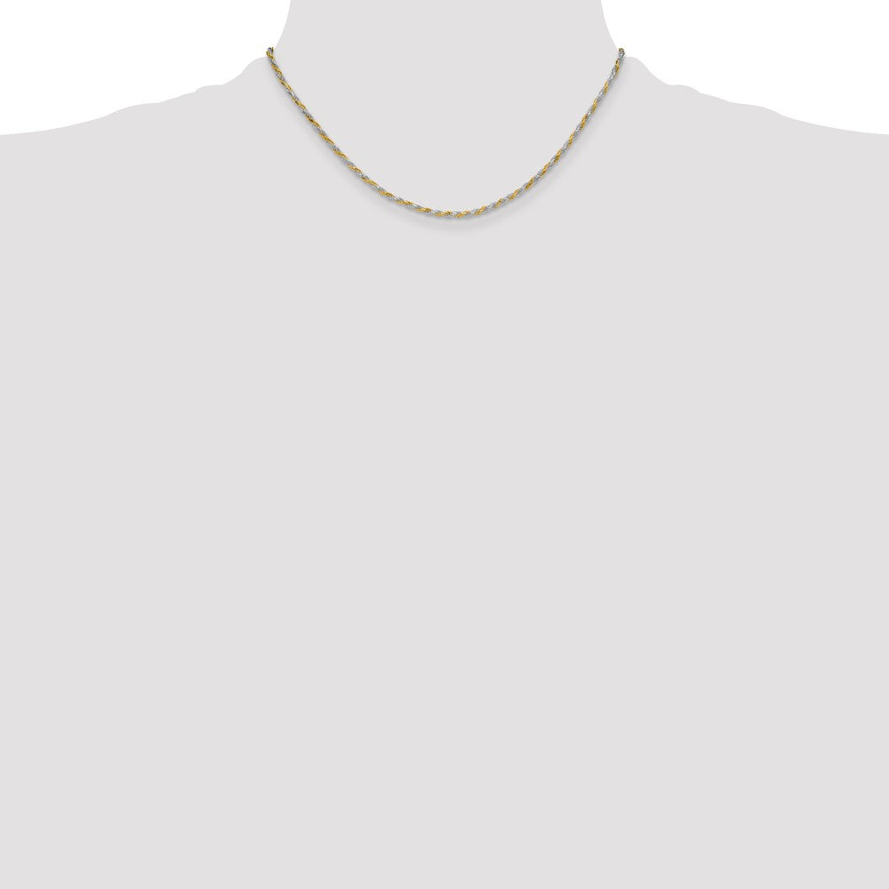 Buy 2.5mm Diamond-Cut Rope Chain in Sterling Silver & Vermeil | Stylish Value