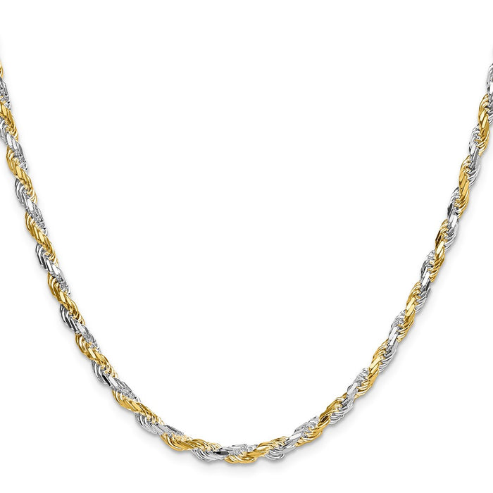 High-Quality 3.5mm Diamond-Cut Rope Chain in Sterling Silver & Vermeil - Stylish Value-2
