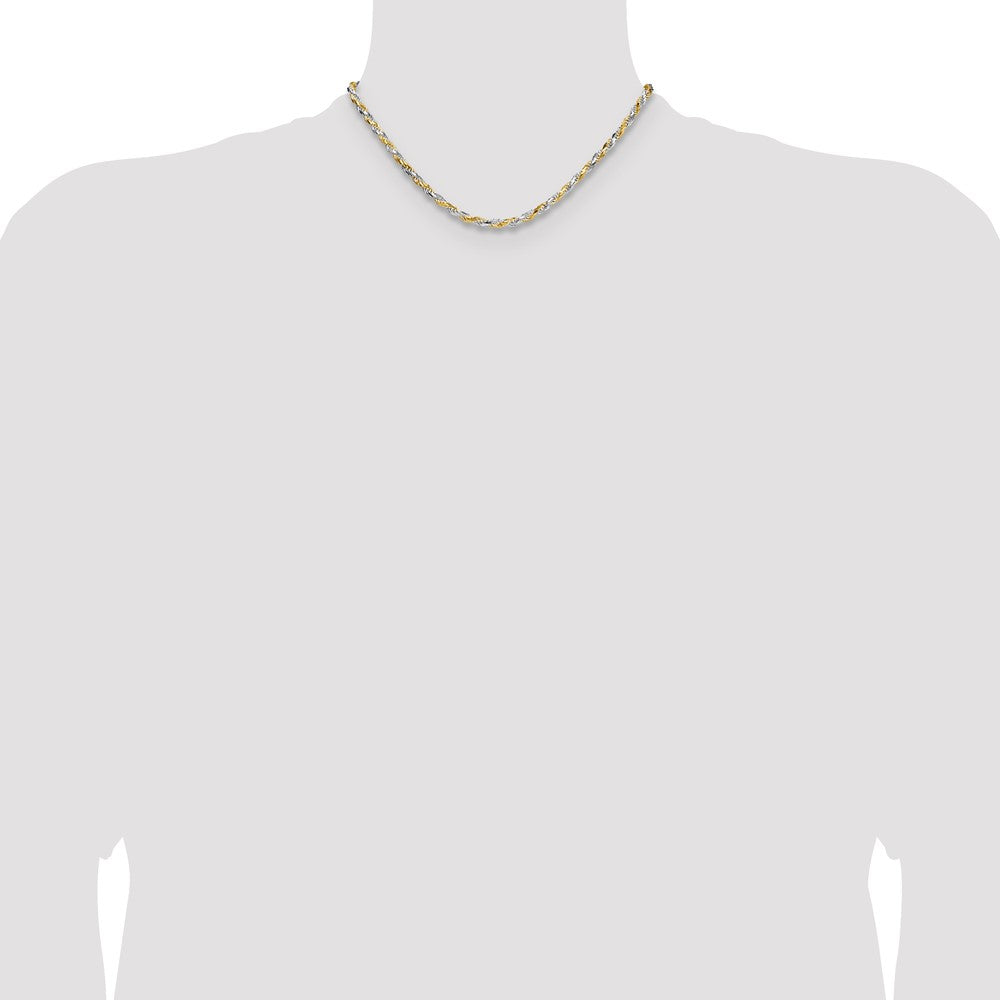 Exclusive 3.5mm Diamond-Cut Rope Chain in Sterling Silver & Vermeil - Affordable Luxury