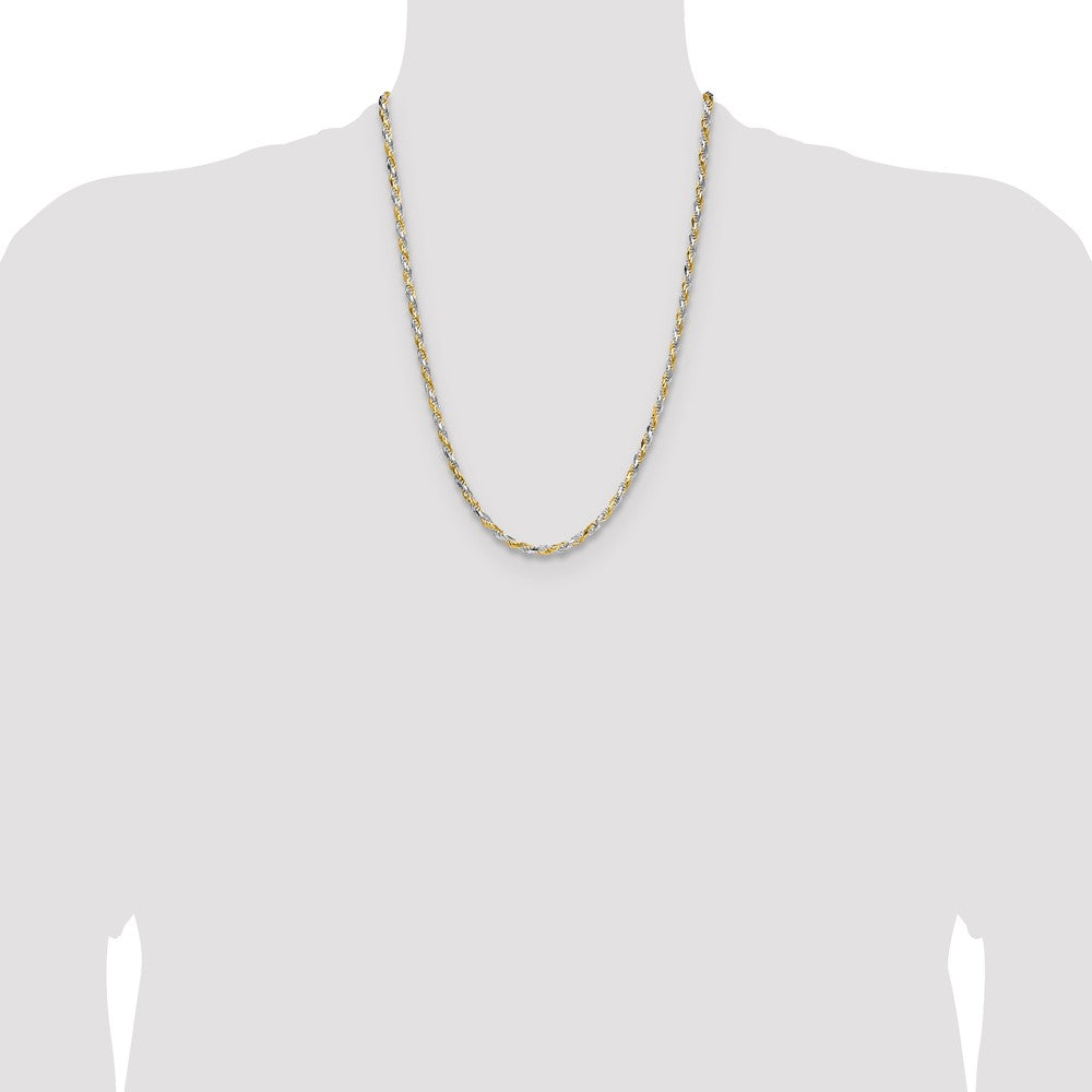 Exclusive 3.5mm Diamond-Cut Rope Chain | Stylish Sterling Silver & Vermeil