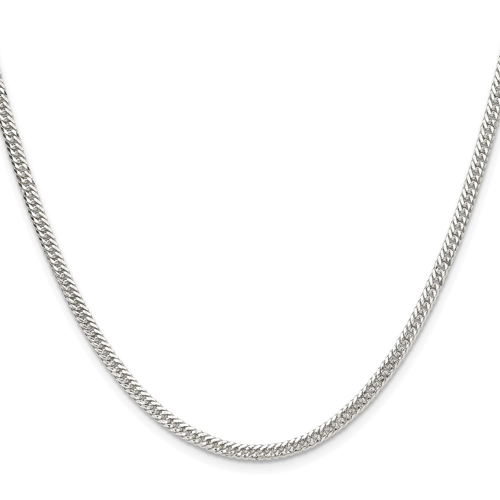 High-Quality 3.0mm Double Diamond-Cut Curb Chain in Sterling SilverStylish Value!