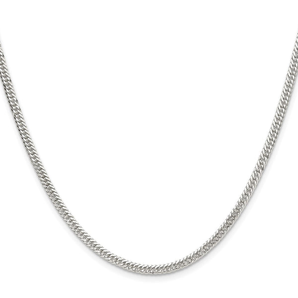 3.0mm Double Diamond-Cut Curb Chain in Sterling Silver