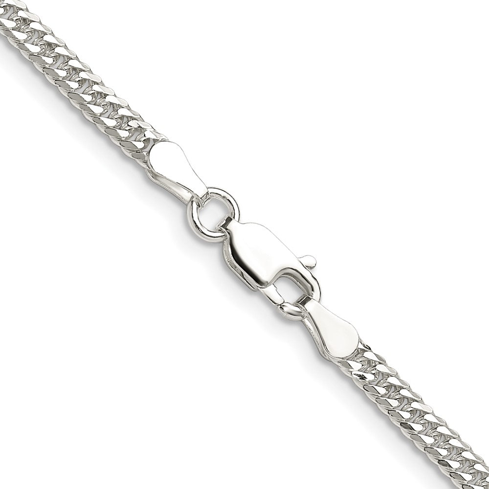 High-Quality 3.0mm Double Diamond-Cut Curb Chain in Sterling SilverStylish Value!