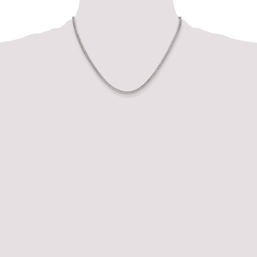 Buy Stylish 3.0mm Double Diamond-Cut Curb Chain in Sterling Silver - Luxury Look