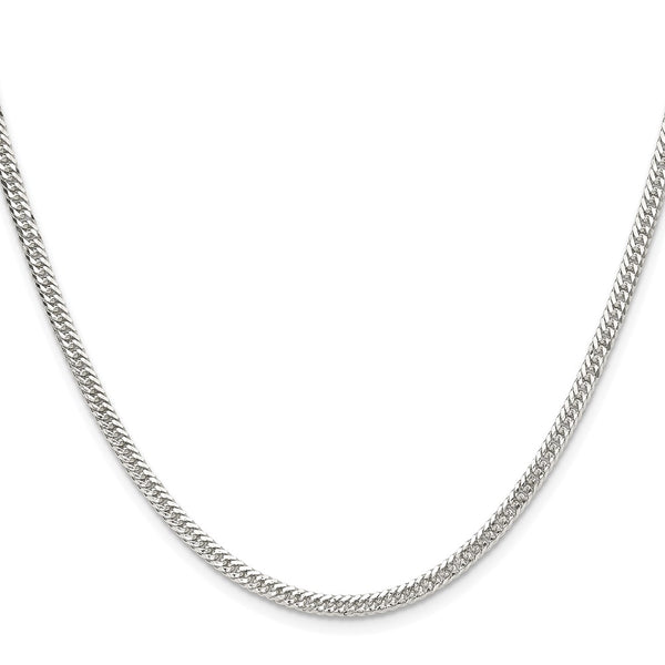 3.0mm Rhodium-Plated Sterling Silver Double Diamond-Cut Chain