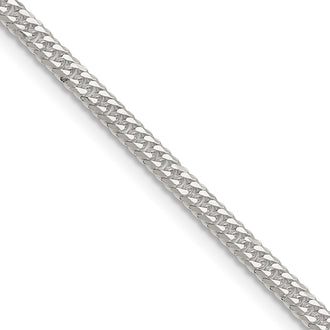 Buy Stylish 3.0mm Double Diamond-Cut Curb Chain in Sterling Silver - Affordable Luxury