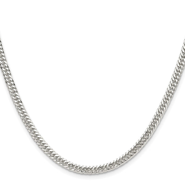 Polished Sterling Silver 3.9mm Double Diamond-Cut Chain