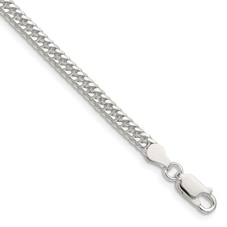 Buy Stylish 3.9mm Polished Sterling Silver Double Diamond-Cut Curb Chain