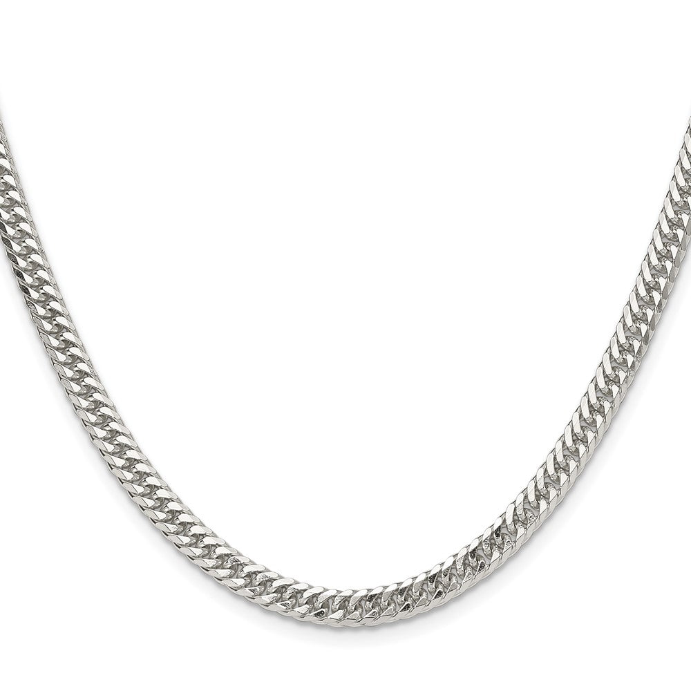 Buy Exclusive 4.8mm Polished Sterling Silver Double Diamond-Cut Curb Chain